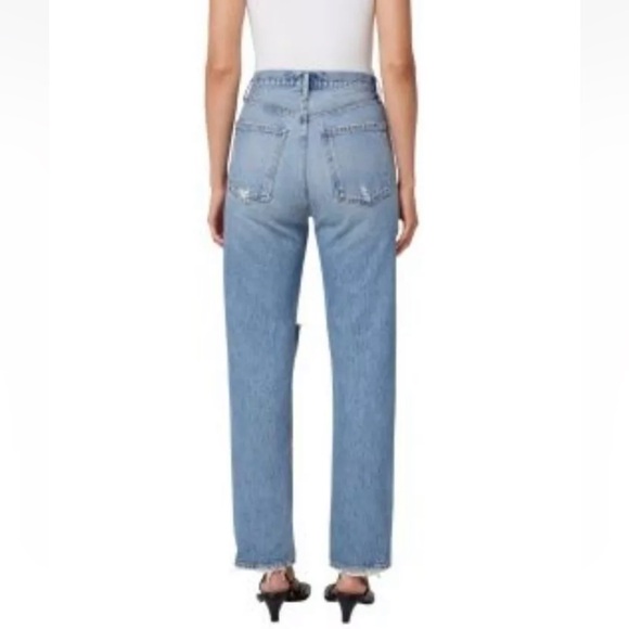 AGOLDE Pinch Waist 90s High Rise Straight Jean in Rule, Size 27 - Picture 2 of 3